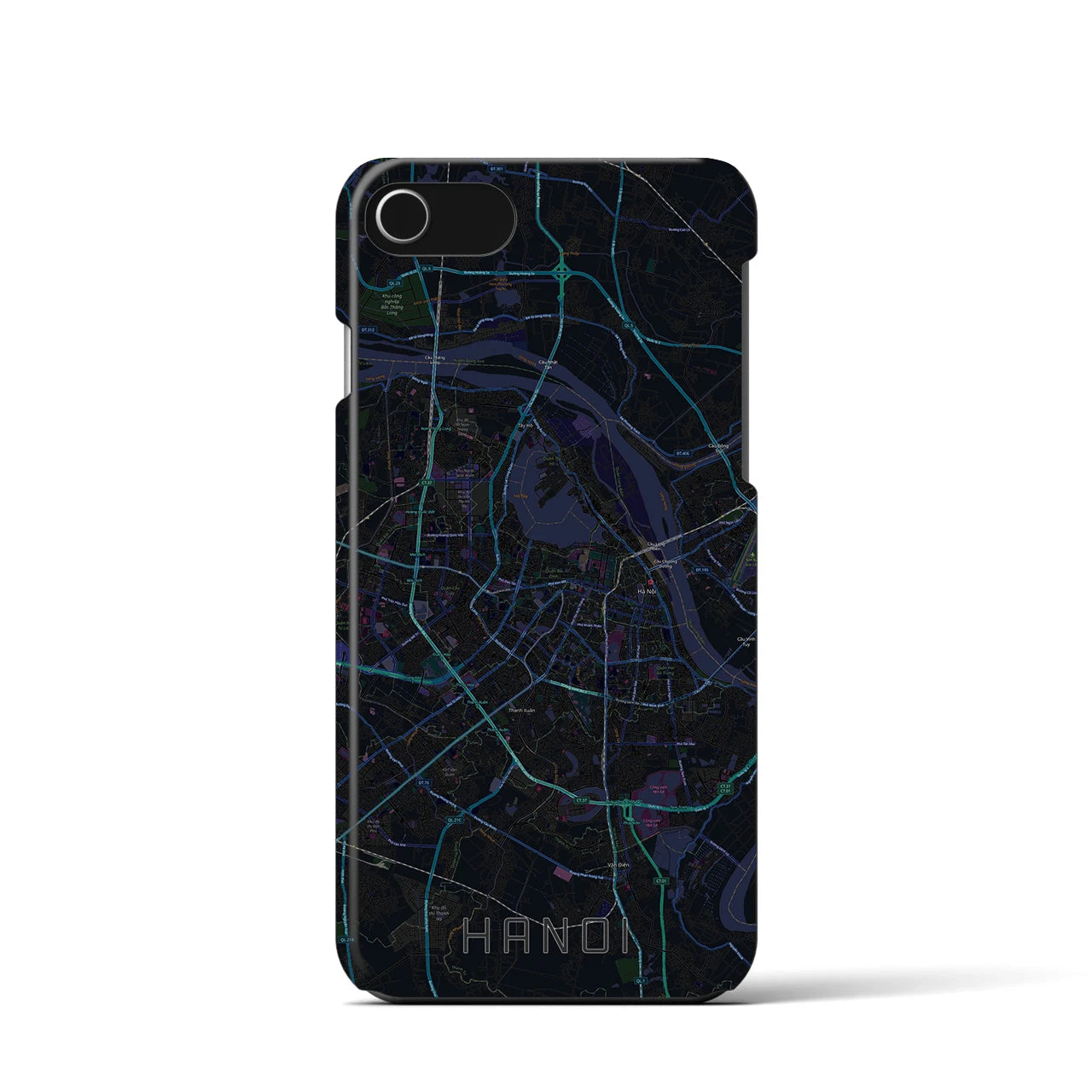 【ハノイ(ベトナム)】地図柄iPhoneケース(バックカバータイプ)