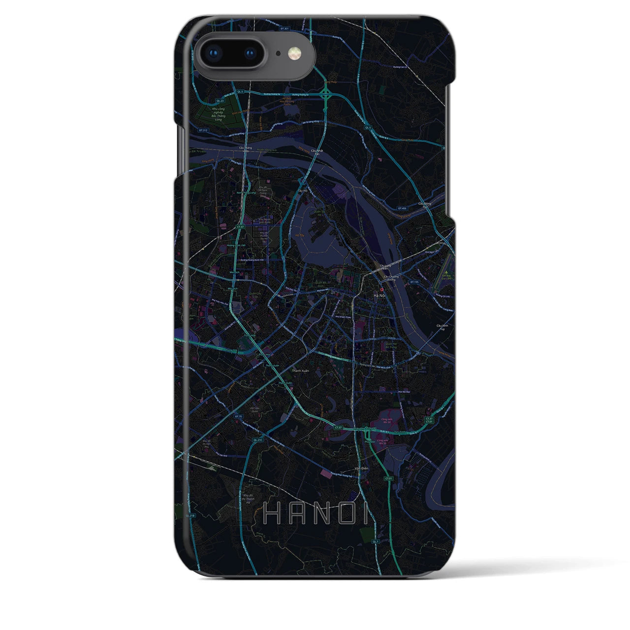 【ハノイ(ベトナム)】地図柄iPhoneケース(バックカバータイプ)