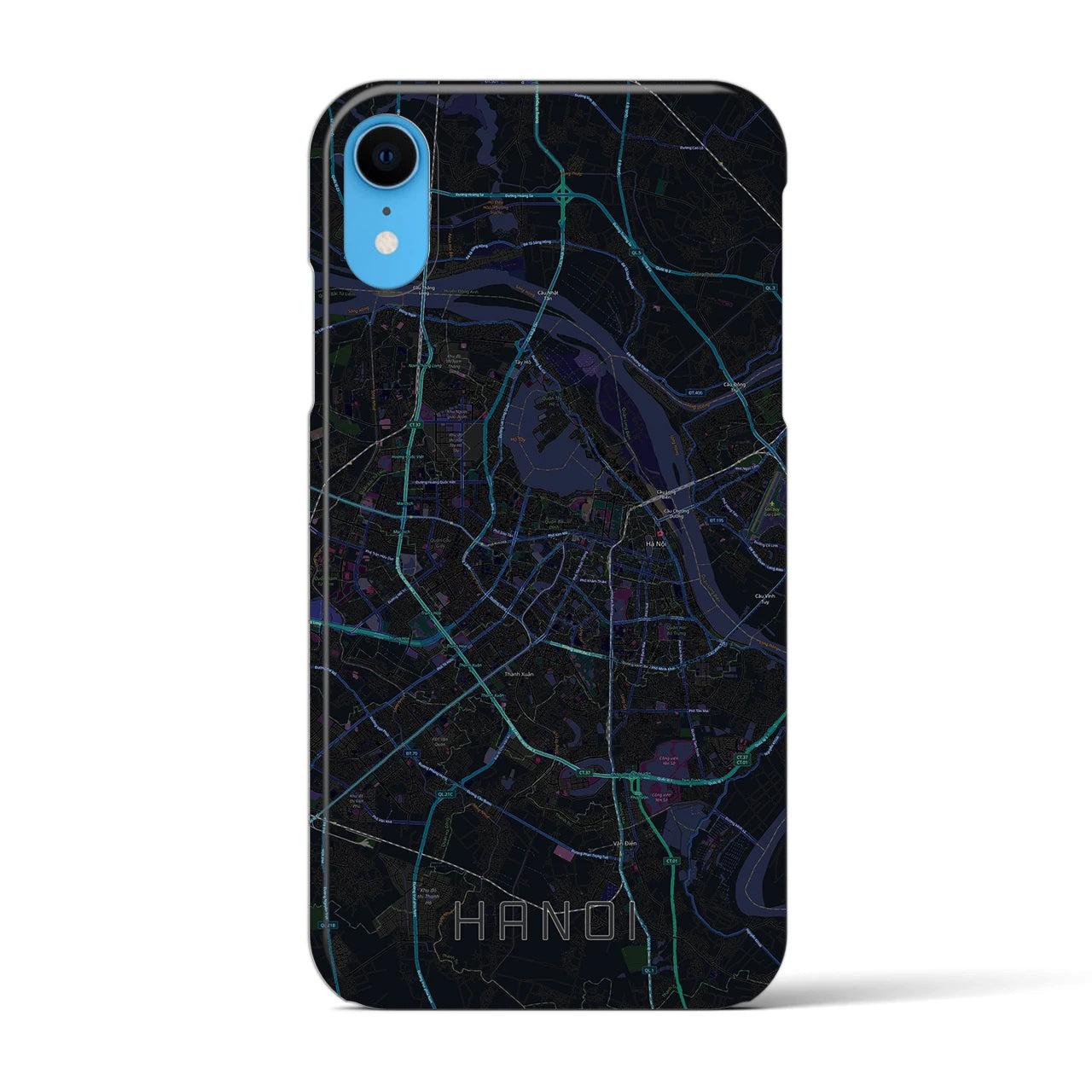 【ハノイ(ベトナム)】地図柄iPhoneケース(バックカバータイプ)