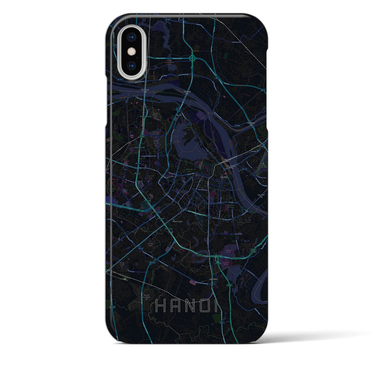 【ハノイ(ベトナム)】地図柄iPhoneケース(バックカバータイプ)