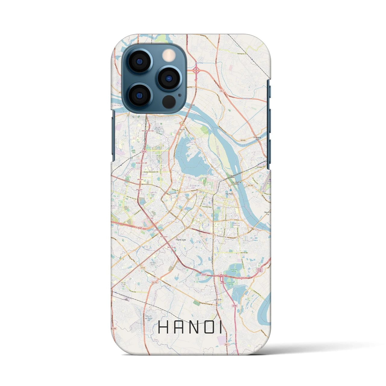 【ハノイ(ベトナム)】地図柄iPhoneケース(バックカバータイプ)