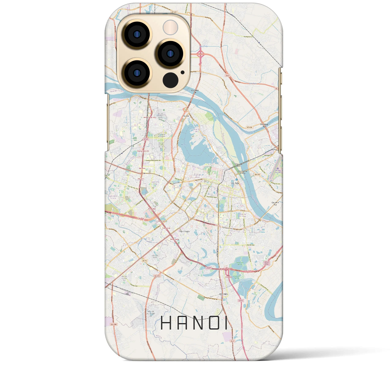 【ハノイ(ベトナム)】地図柄iPhoneケース(バックカバータイプ)