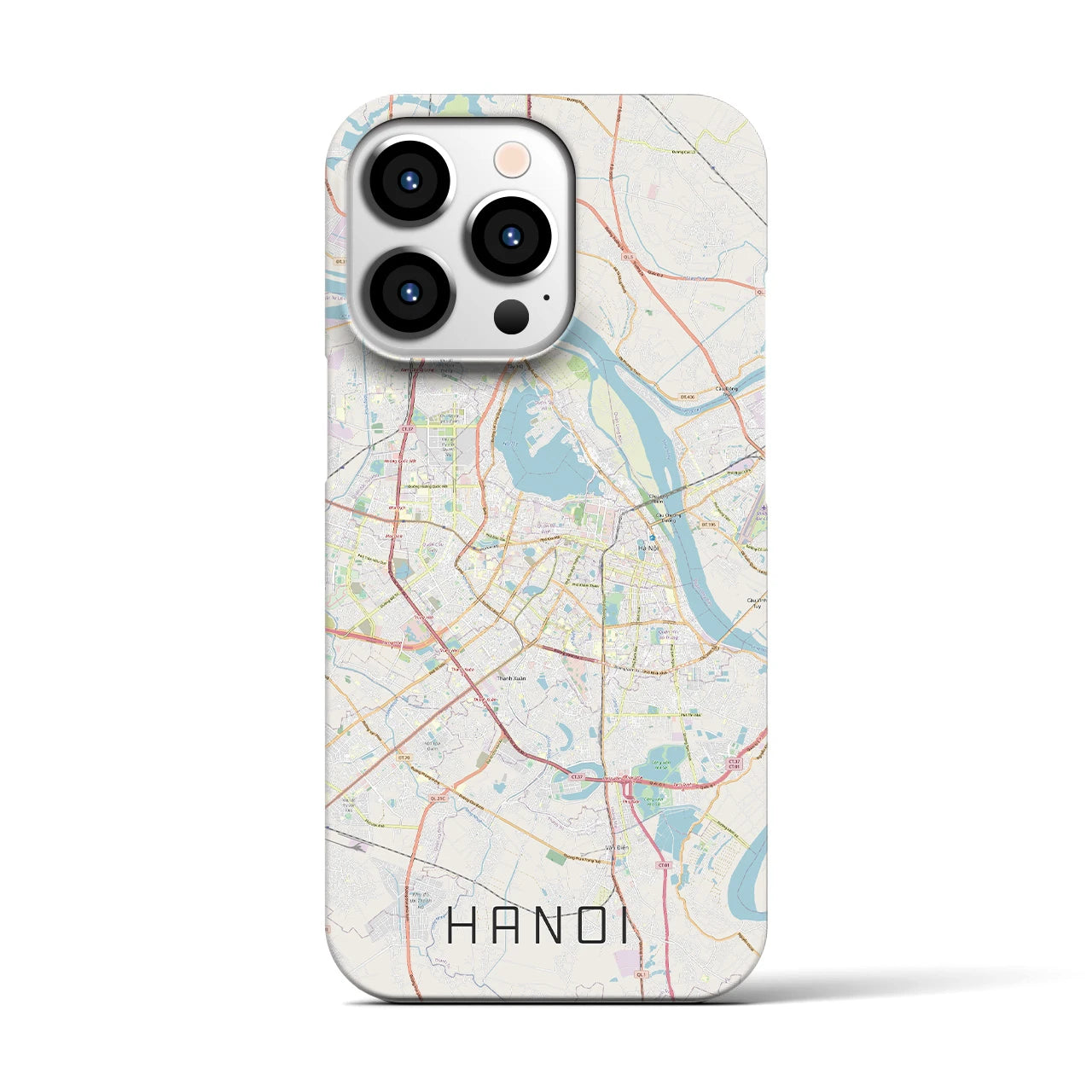 【ハノイ(ベトナム)】地図柄iPhoneケース(バックカバータイプ)