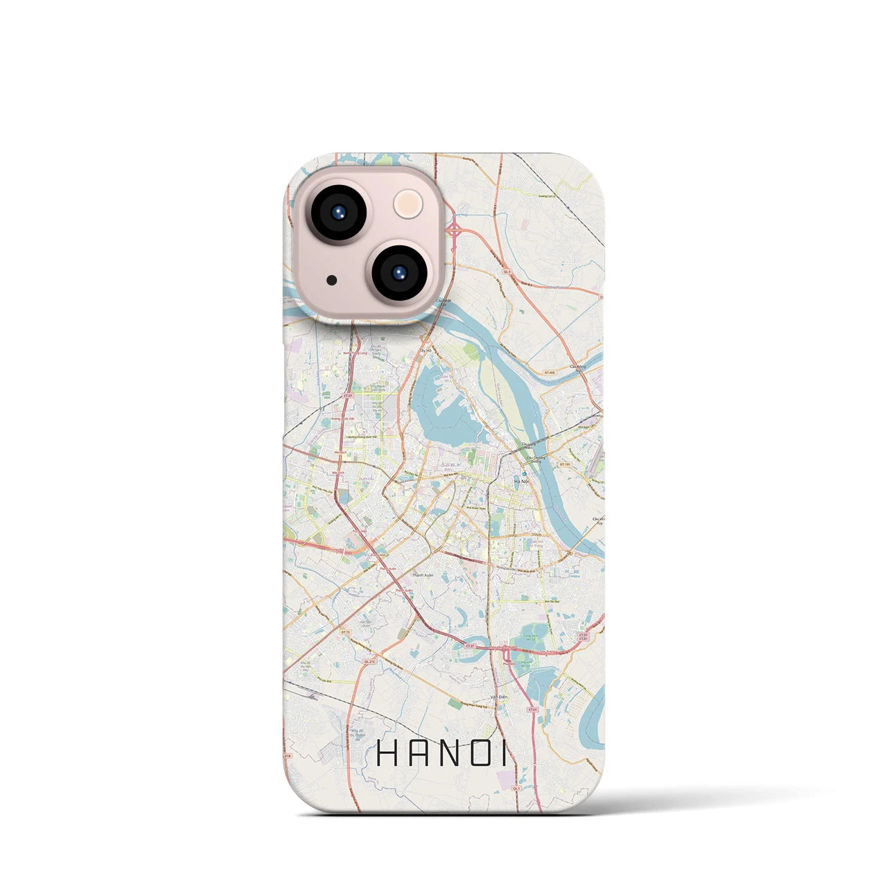 【ハノイ(ベトナム)】地図柄iPhoneケース(バックカバータイプ)