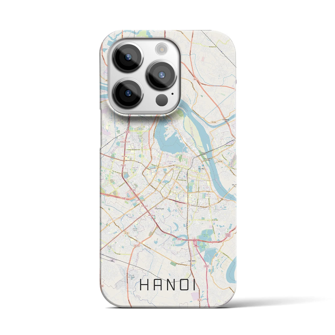 【ハノイ(ベトナム)】地図柄iPhoneケース(バックカバータイプ)