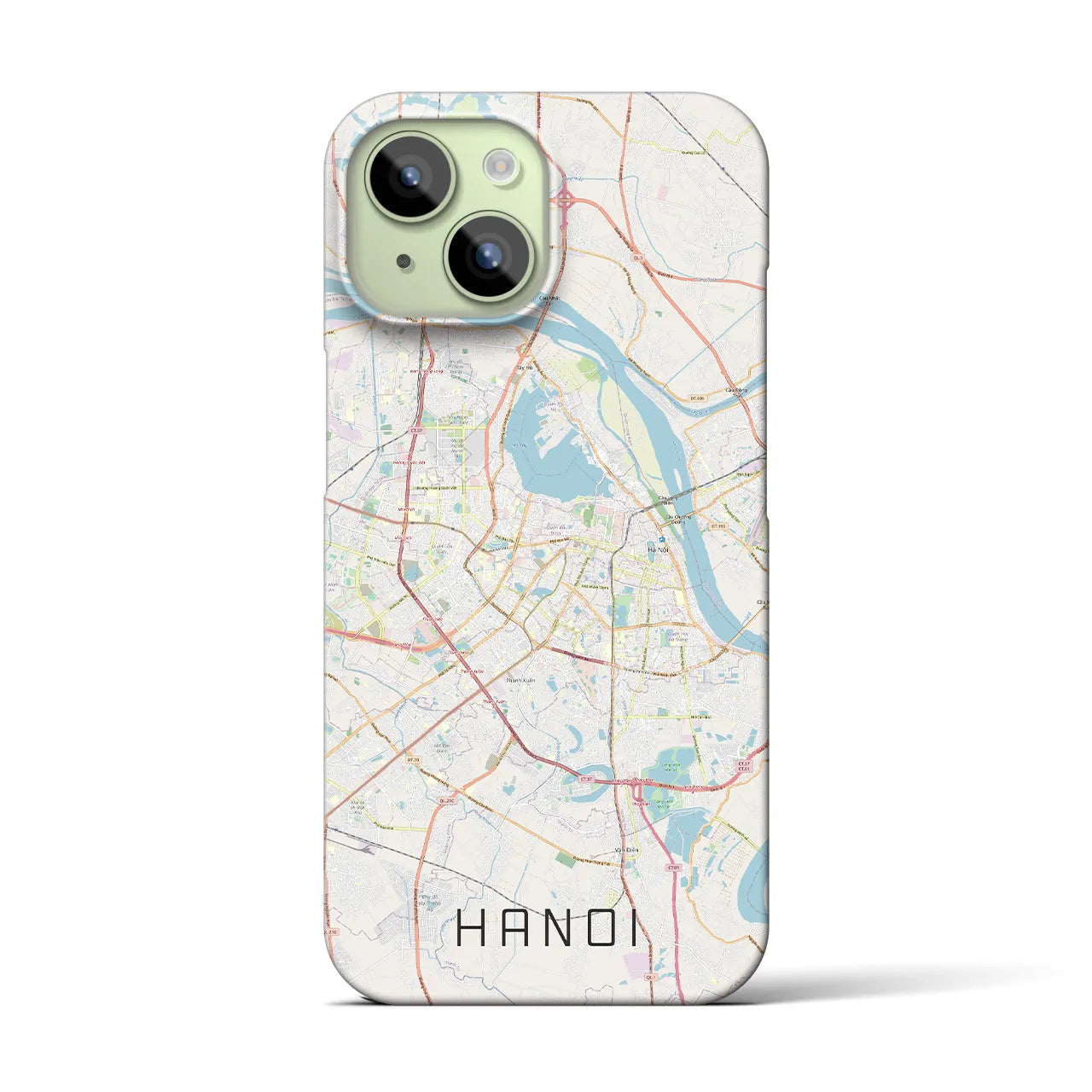 【ハノイ(ベトナム)】地図柄iPhoneケース(バックカバータイプ)