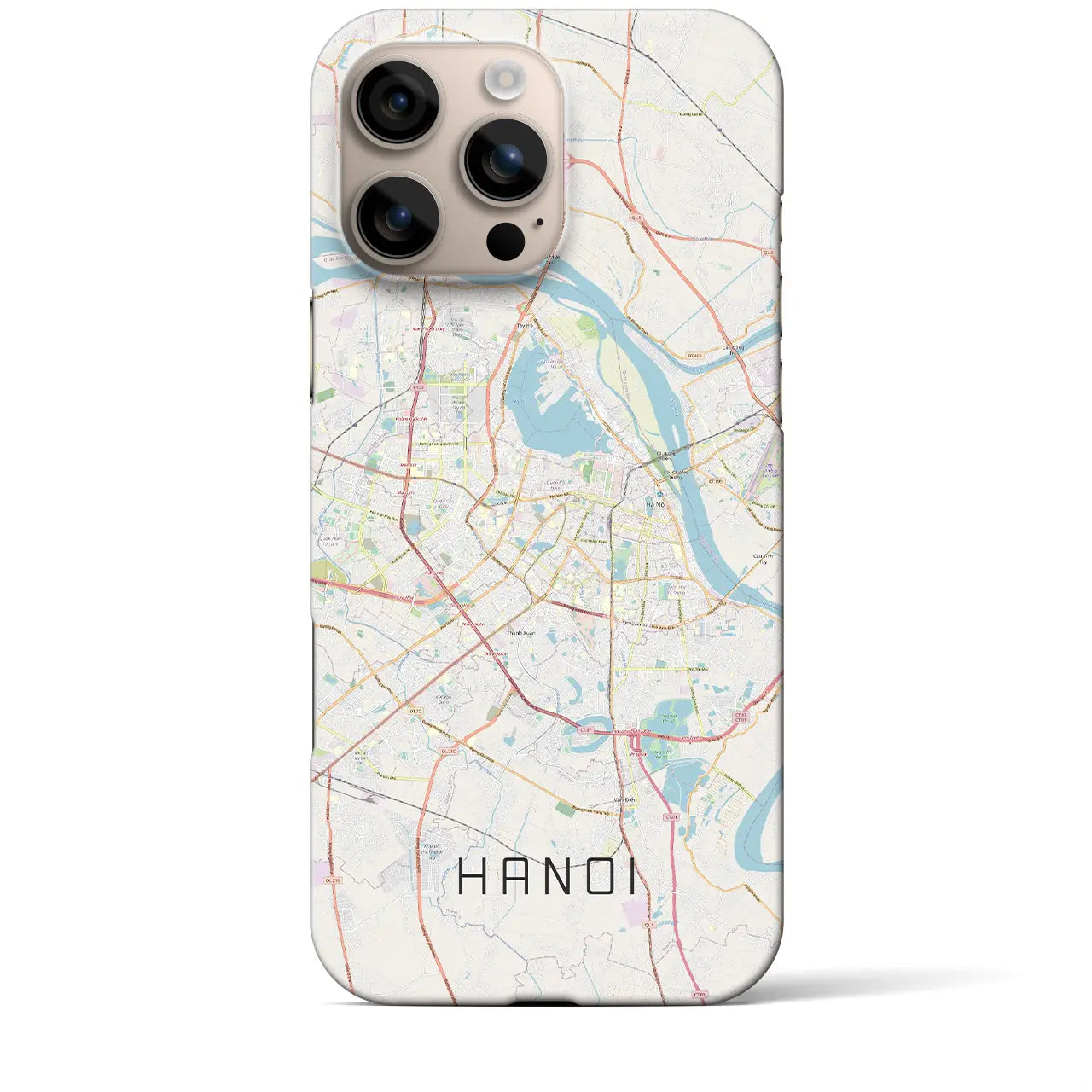 【ハノイ(ベトナム)】地図柄iPhoneケース(バックカバータイプ)