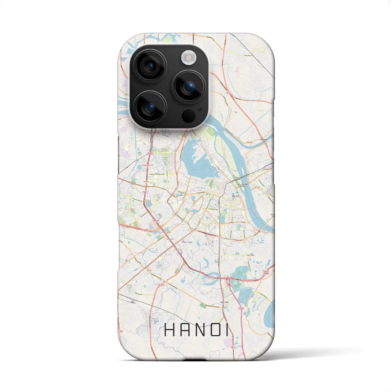 【ハノイ(ベトナム)】地図柄iPhoneケース(バックカバータイプ)