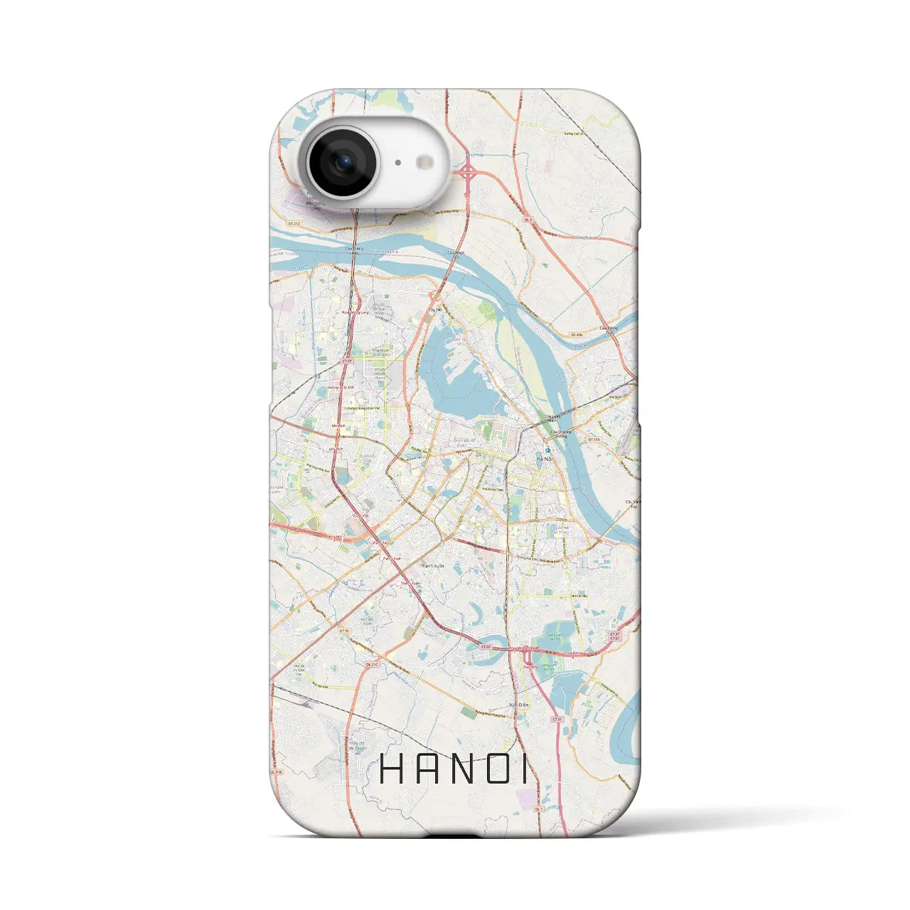 【ハノイ(ベトナム)】地図柄iPhoneケース(バックカバータイプ)