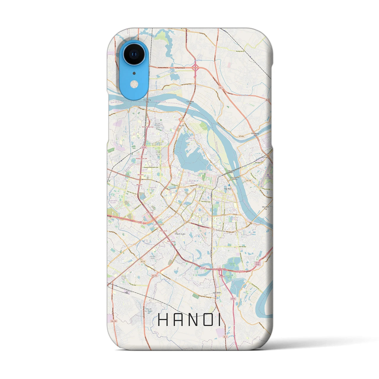 【ハノイ(ベトナム)】地図柄iPhoneケース(バックカバータイプ)