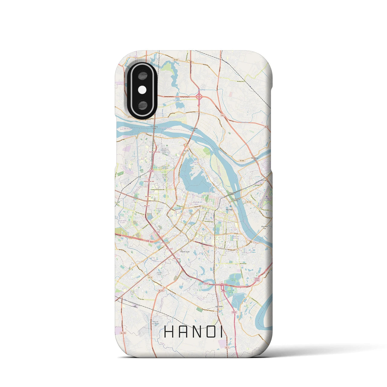 【ハノイ(ベトナム)】地図柄iPhoneケース(バックカバータイプ)