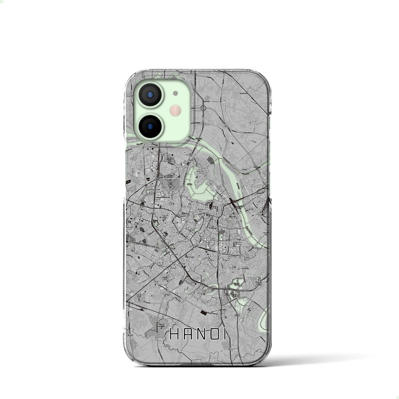 【ハノイ(ベトナム)】地図柄iPhoneケース(クリアタイプ)