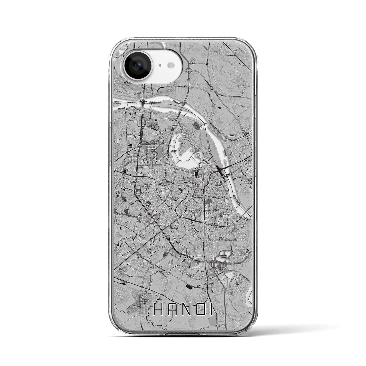 【ハノイ(ベトナム)】地図柄iPhoneケース(クリアタイプ)