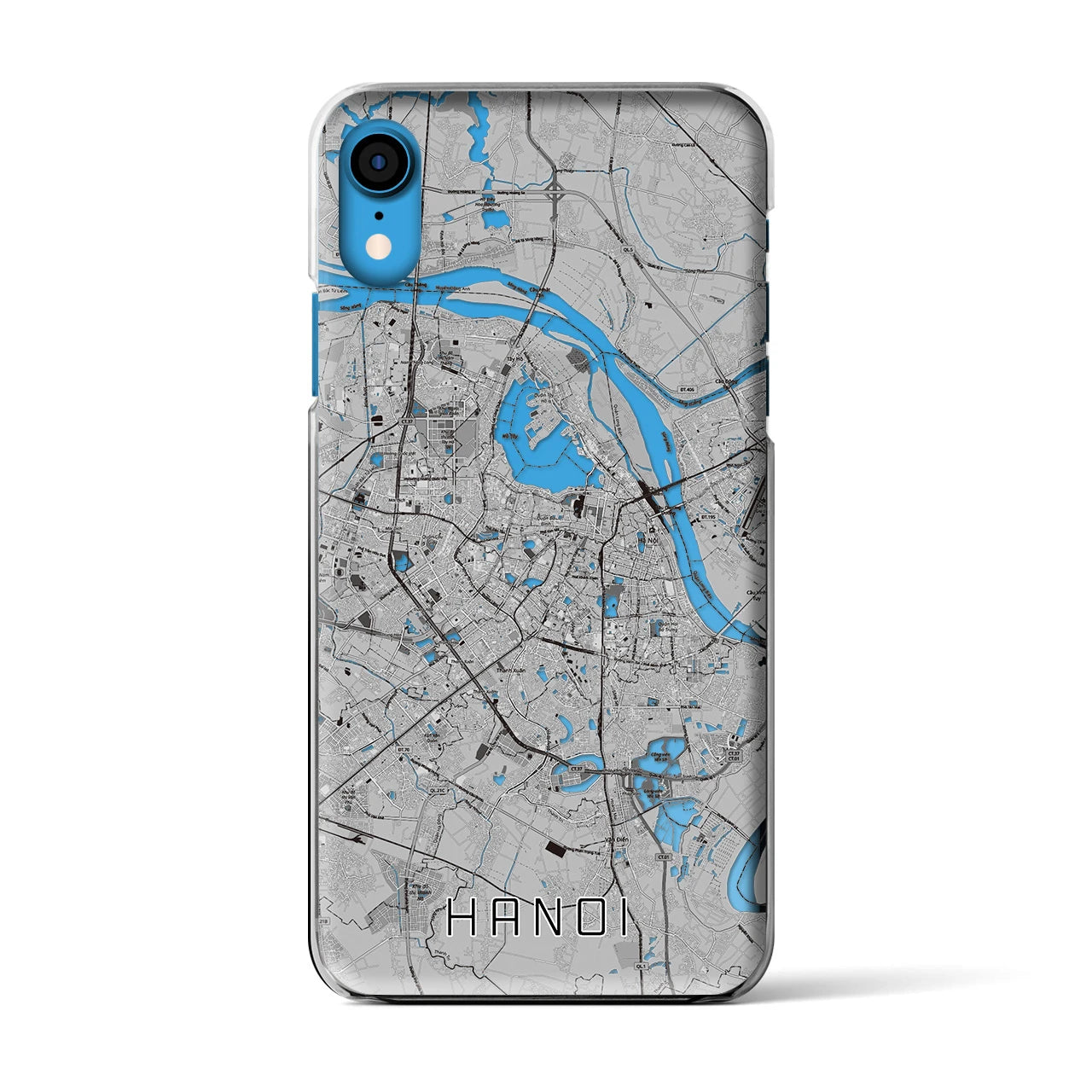 【ハノイ(ベトナム)】地図柄iPhoneケース(クリアタイプ)