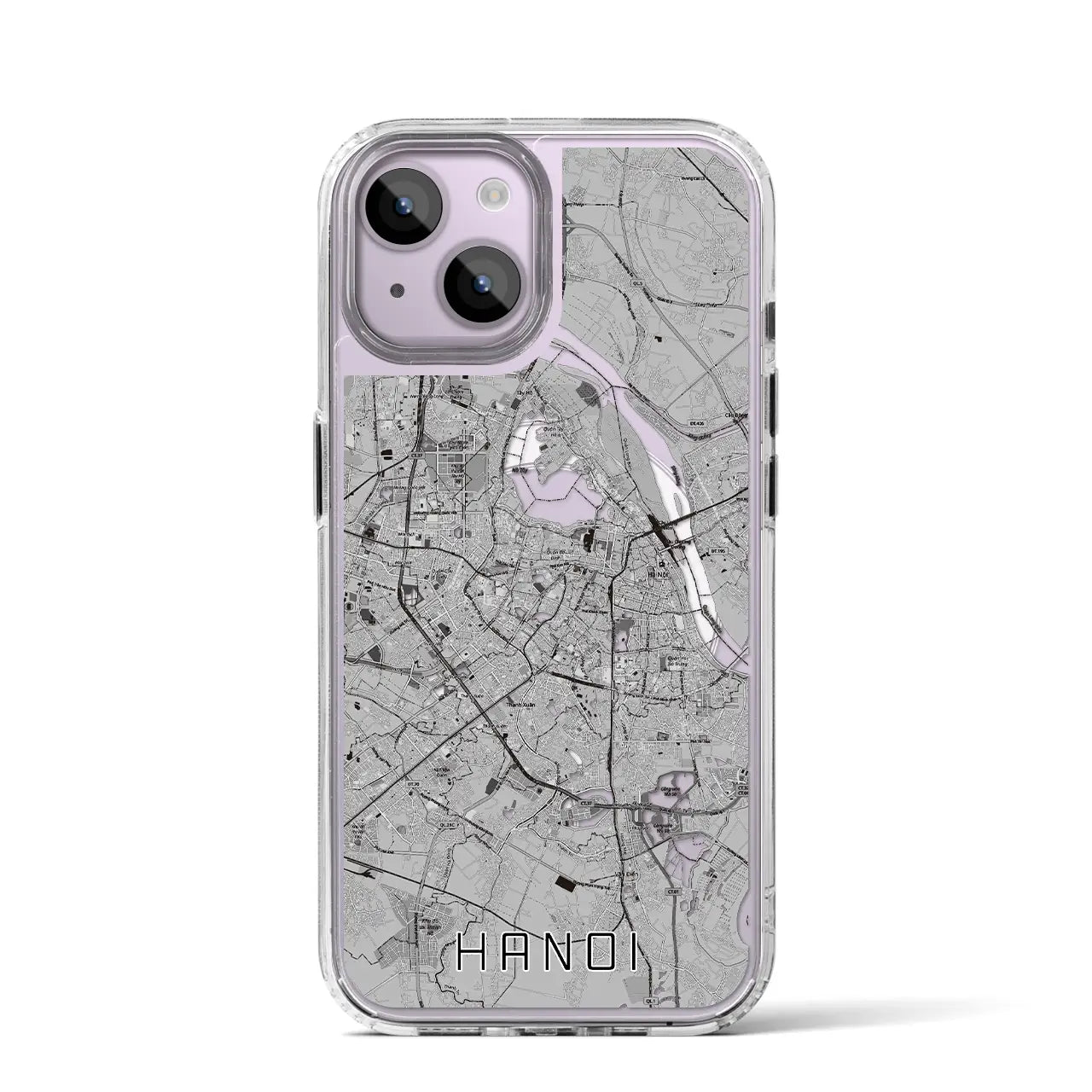 【ハノイ(ベトナム)】地図柄iPhoneケース(MagSafeタイプ)