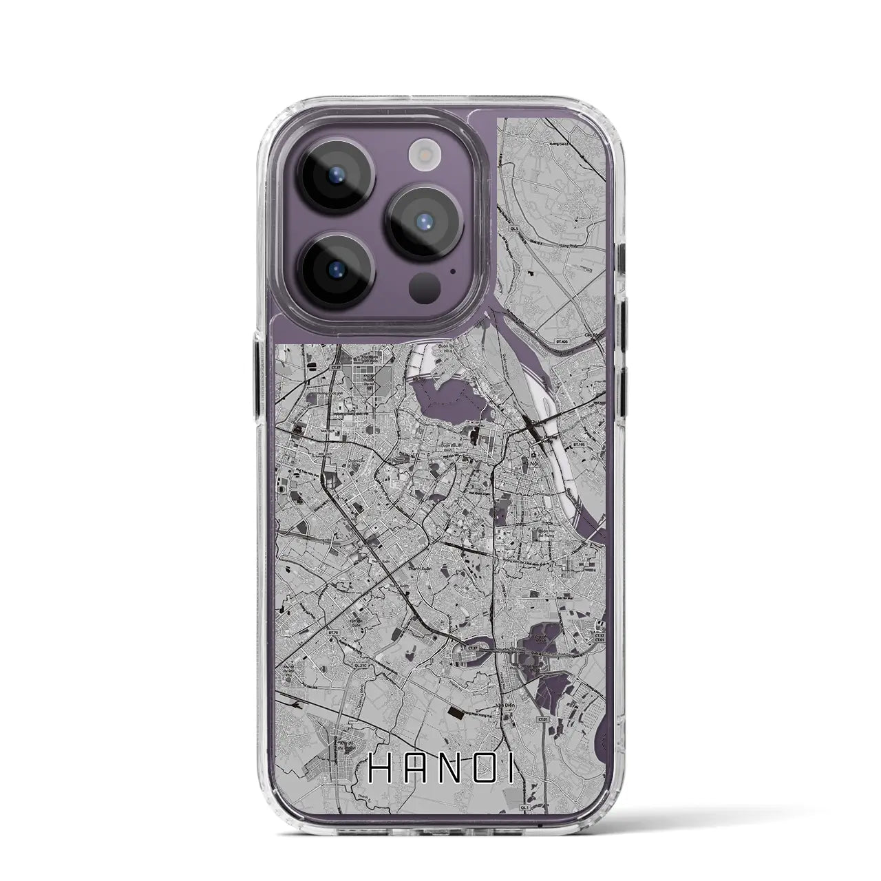 【ハノイ(ベトナム)】地図柄iPhoneケース(MagSafeタイプ)