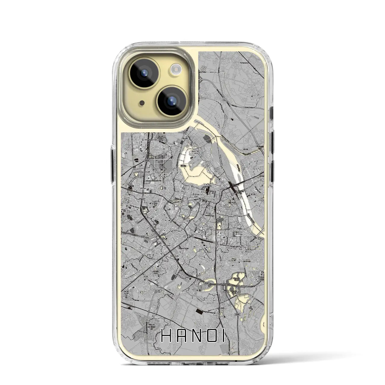【ハノイ(ベトナム)】地図柄iPhoneケース(MagSafeタイプ)