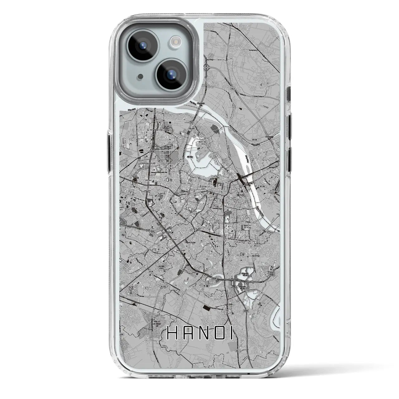 【ハノイ(ベトナム)】地図柄iPhoneケース(MagSafeタイプ)