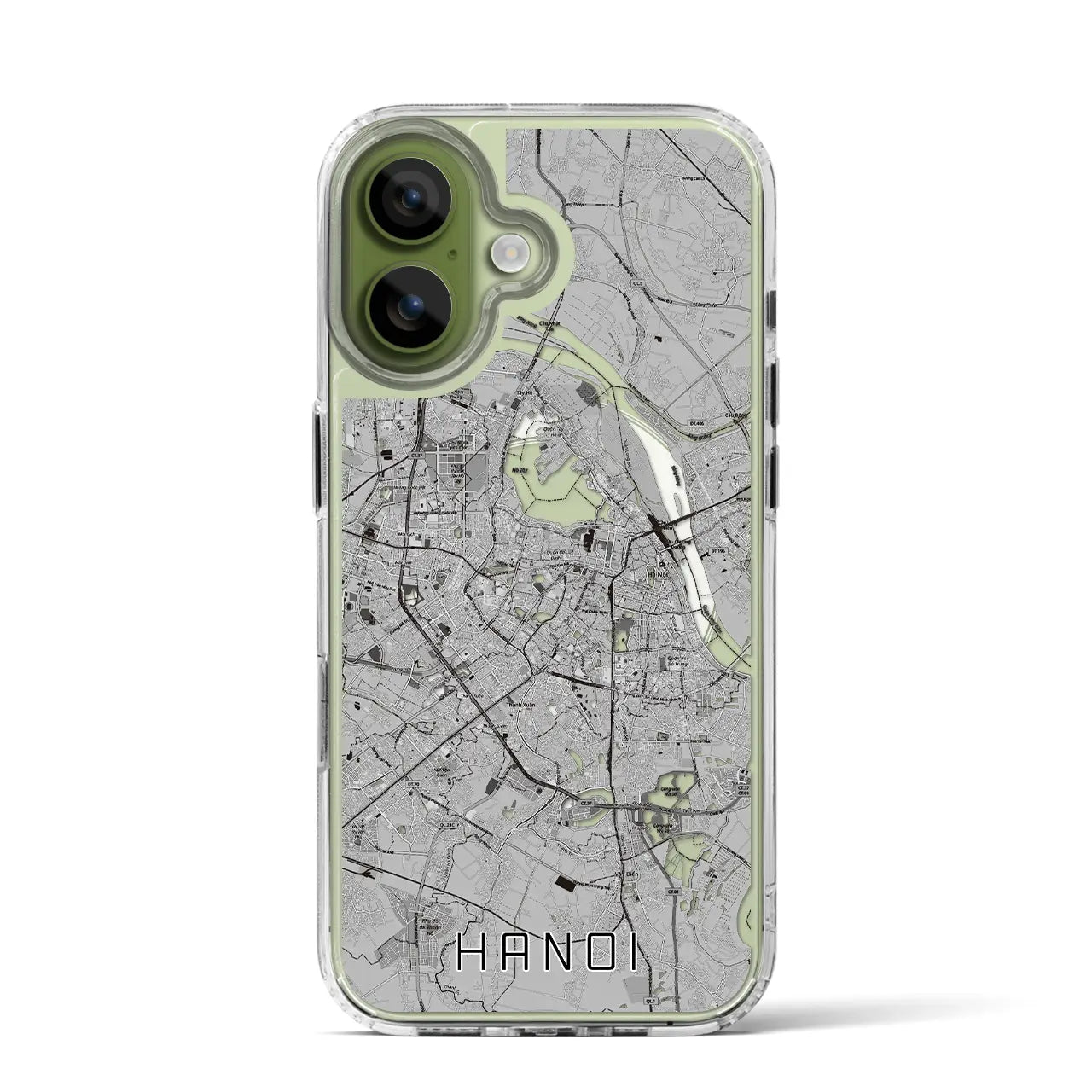 【ハノイ(ベトナム)】地図柄iPhoneケース(MagSafeタイプ)