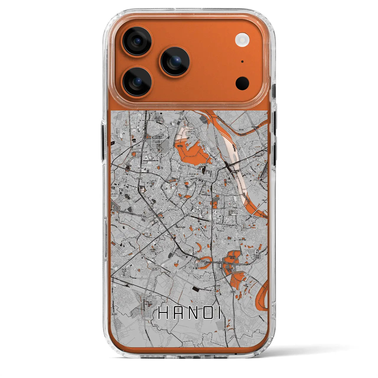 【ハノイ(ベトナム)】地図柄iPhoneケース(MagSafeタイプ)