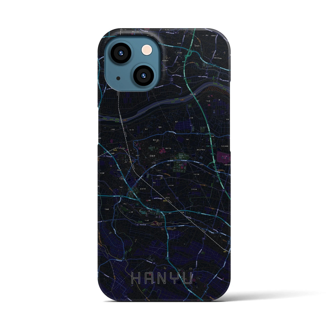 【羽生(埼玉県)】地図柄iPhoneケース(バックカバータイプ)