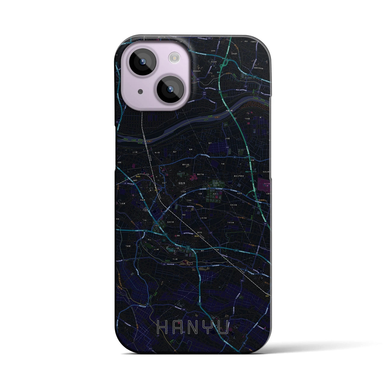 【羽生(埼玉県)】地図柄iPhoneケース(バックカバータイプ)