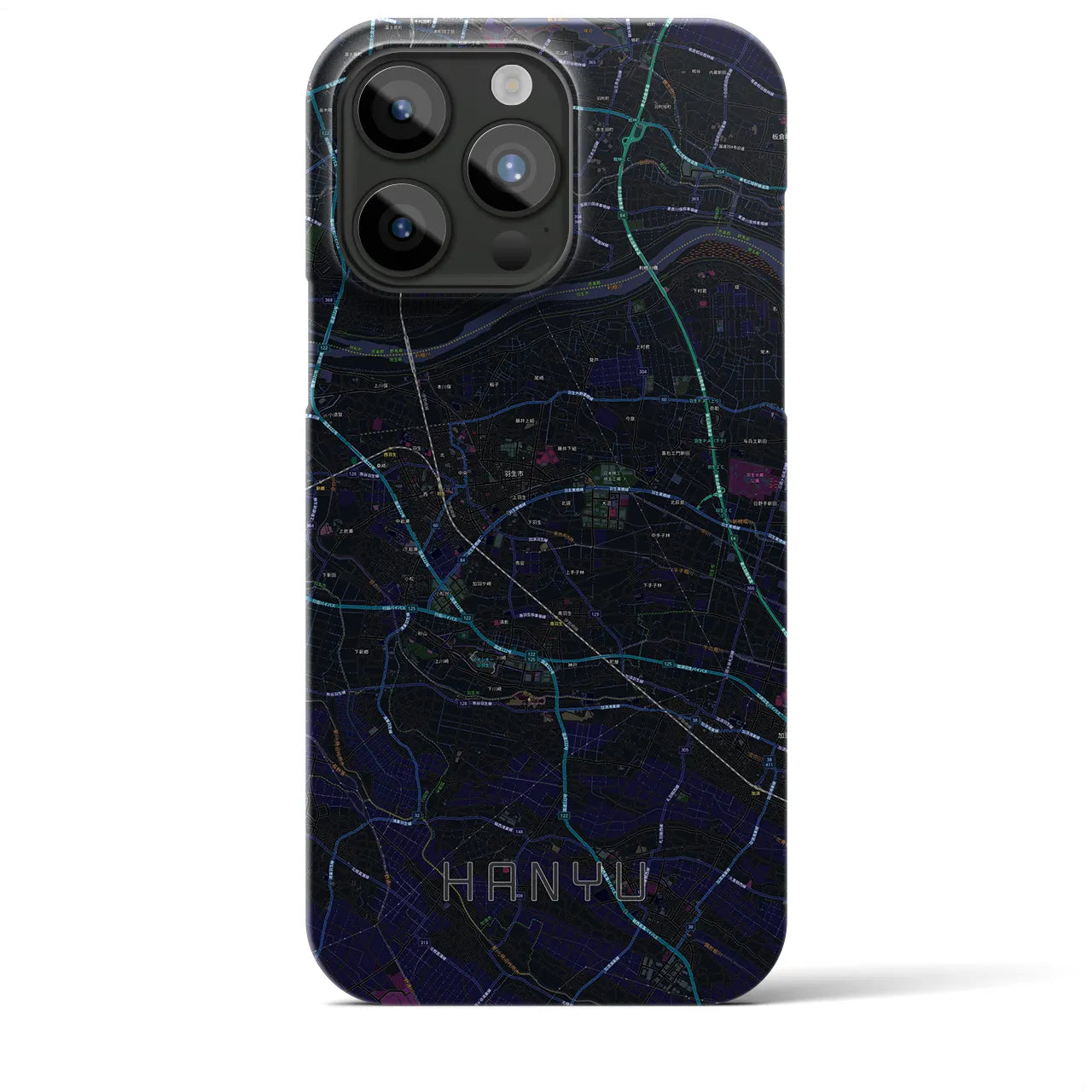 【羽生(埼玉県)】地図柄iPhoneケース(バックカバータイプ)