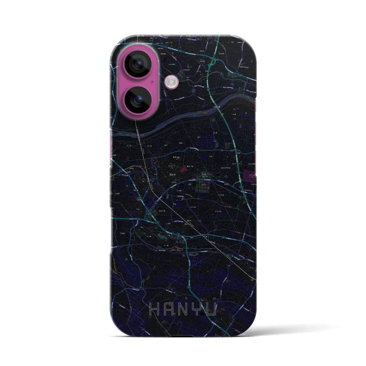 【羽生(埼玉県)】地図柄iPhoneケース(バックカバータイプ)