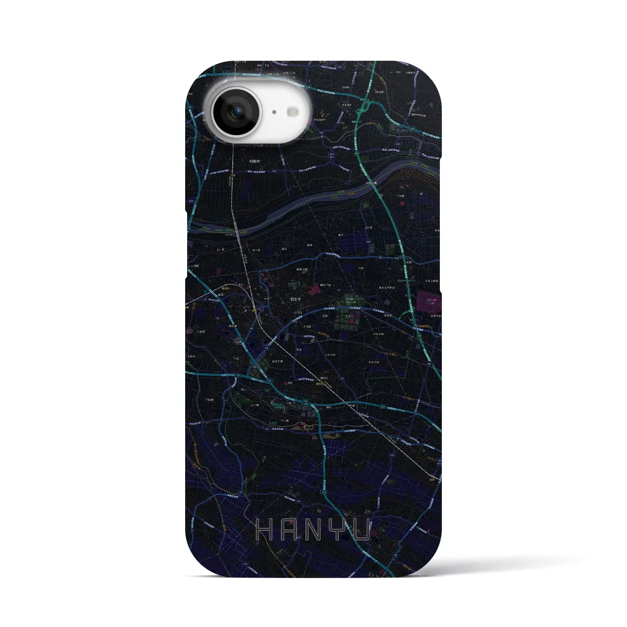 【羽生(埼玉県)】地図柄iPhoneケース(バックカバータイプ)