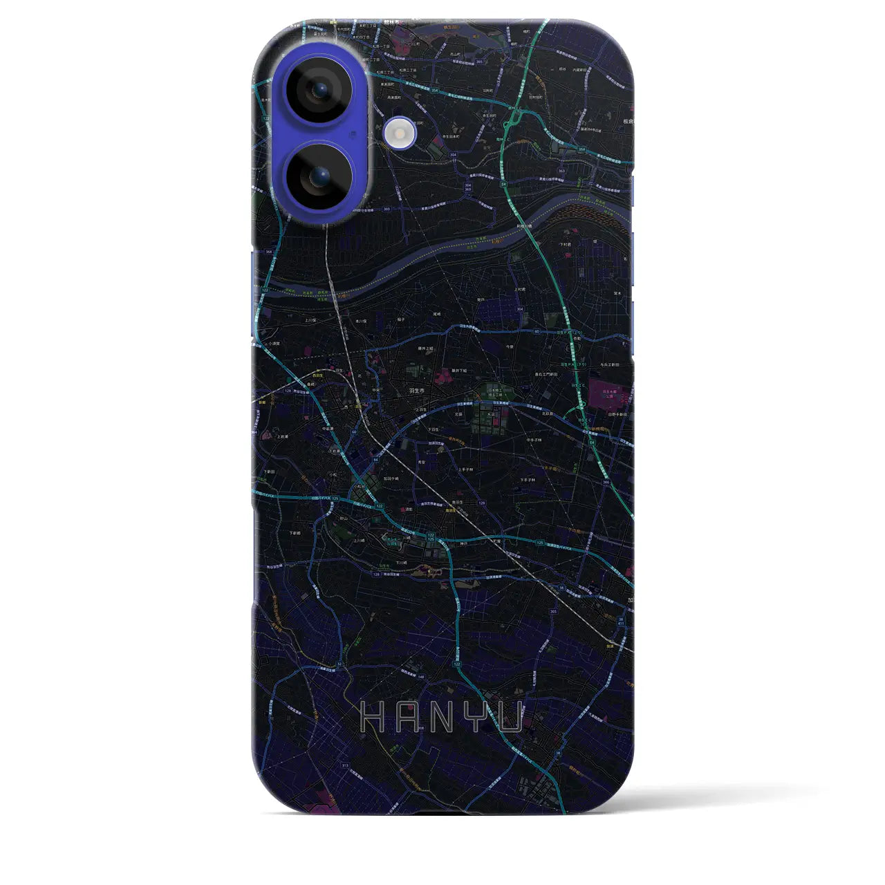 【羽生(埼玉県)】地図柄iPhoneケース(バックカバータイプ)