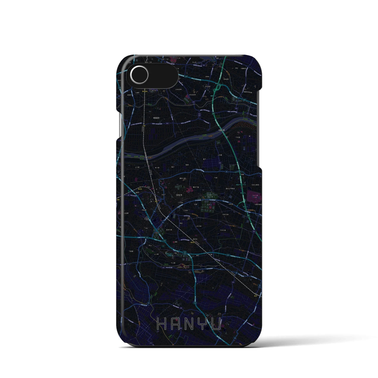 【羽生(埼玉県)】地図柄iPhoneケース(バックカバータイプ)