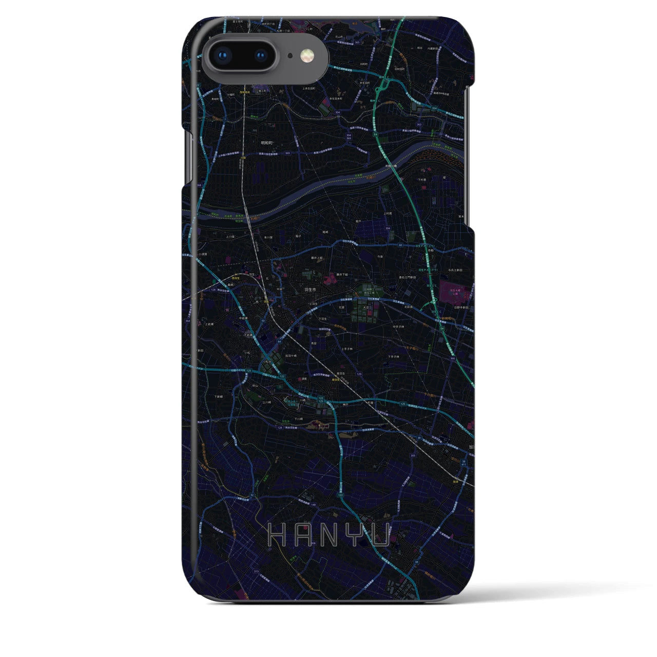 【羽生(埼玉県)】地図柄iPhoneケース(バックカバータイプ)