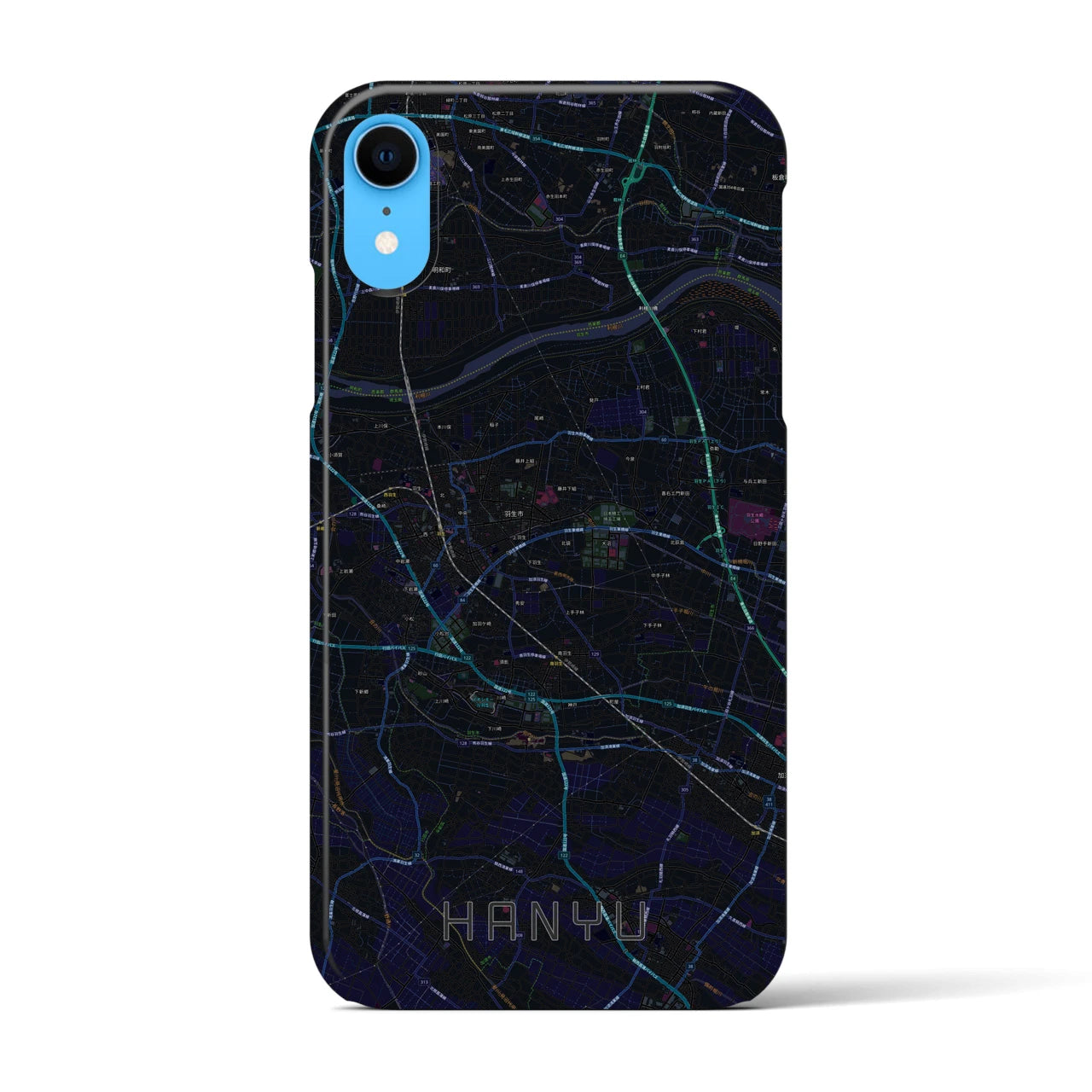 【羽生(埼玉県)】地図柄iPhoneケース(バックカバータイプ)