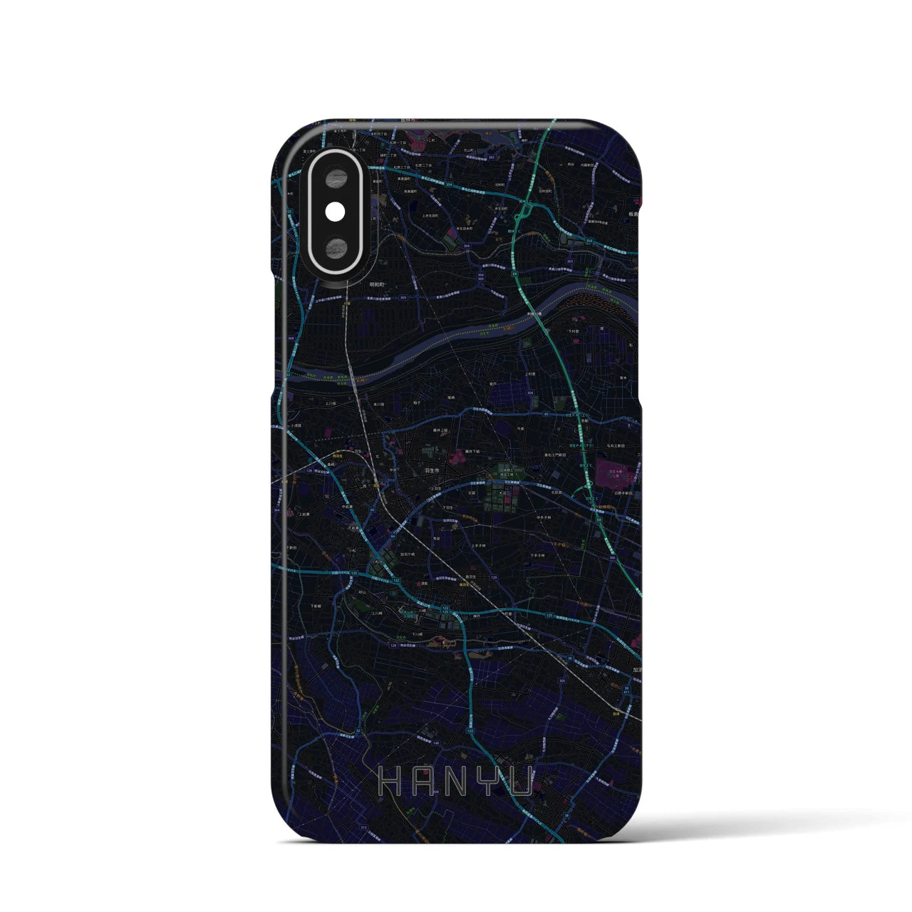 【羽生(埼玉県)】地図柄iPhoneケース(バックカバータイプ)