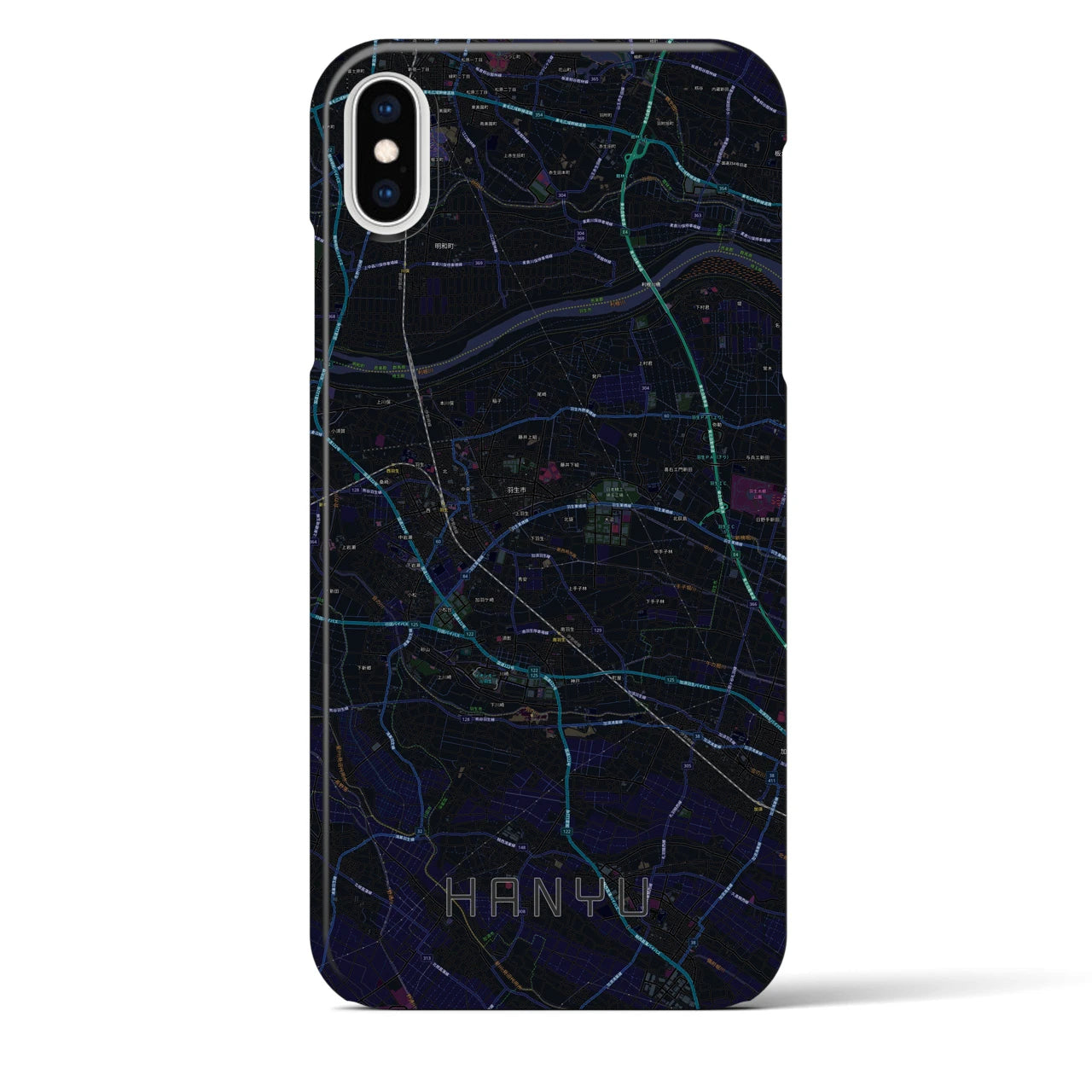 【羽生(埼玉県)】地図柄iPhoneケース(バックカバータイプ)