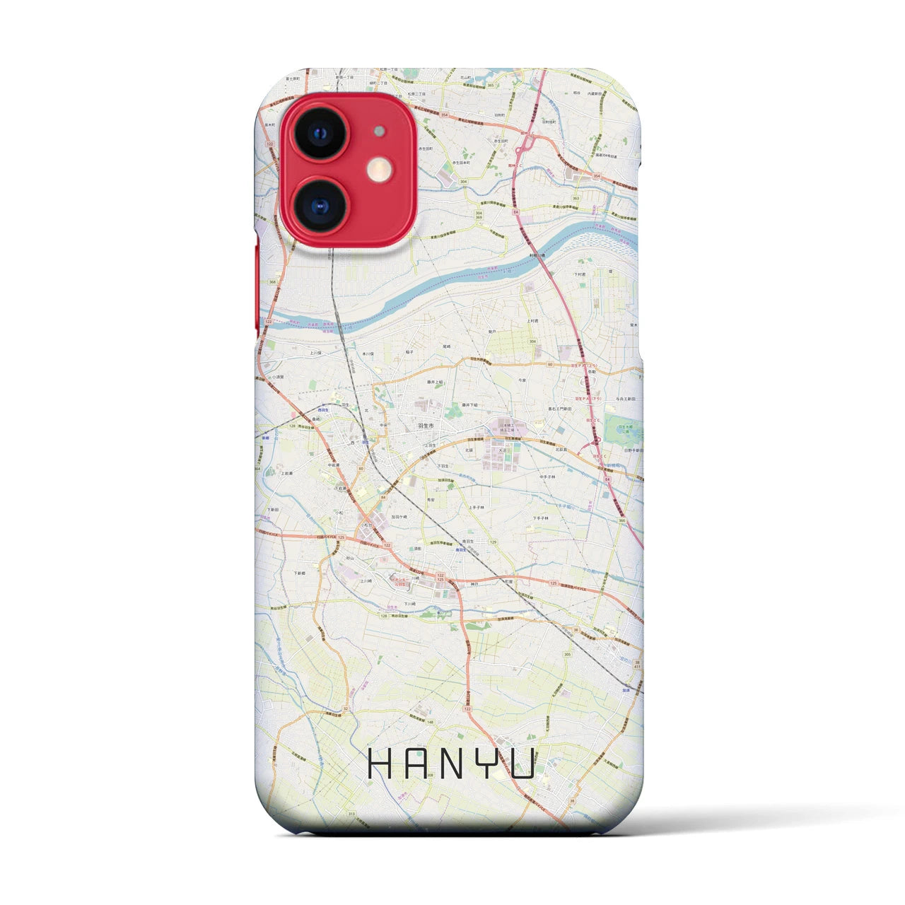 【羽生(埼玉県)】地図柄iPhoneケース(バックカバータイプ)