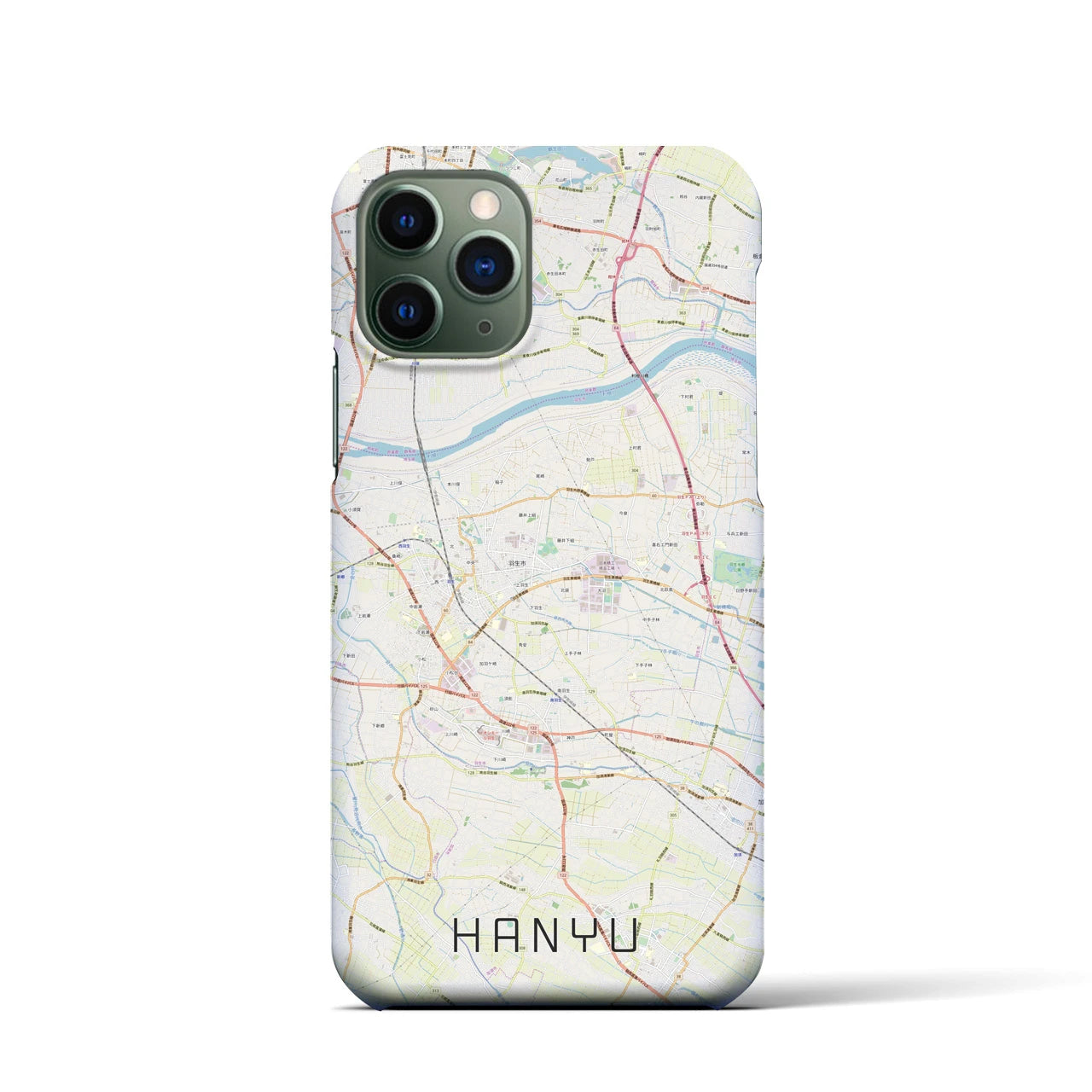 【羽生(埼玉県)】地図柄iPhoneケース(バックカバータイプ)