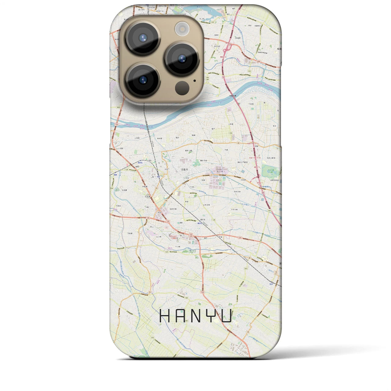 【羽生(埼玉県)】地図柄iPhoneケース(バックカバータイプ)