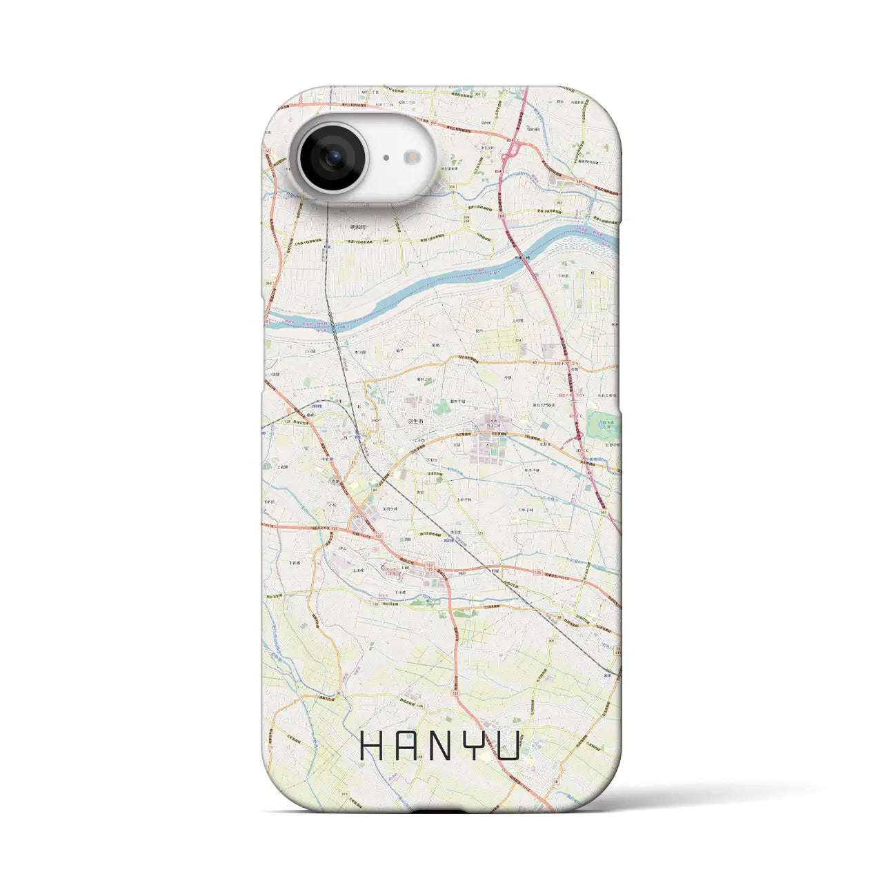 【羽生(埼玉県)】地図柄iPhoneケース(バックカバータイプ)
