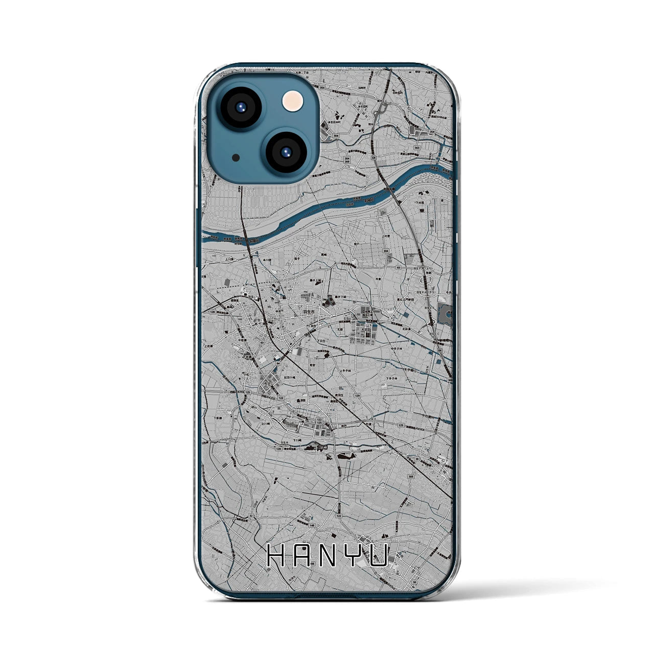 【羽生(埼玉県)】地図柄iPhoneケース(クリアタイプ)