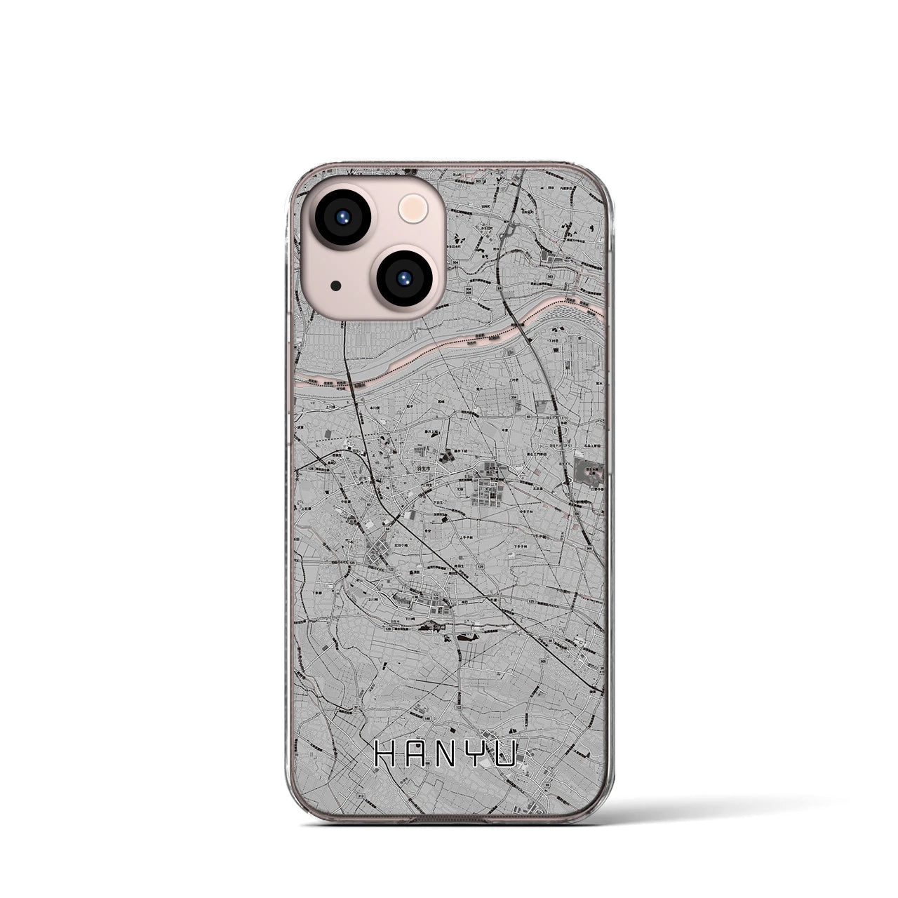 【羽生(埼玉県)】地図柄iPhoneケース(クリアタイプ)