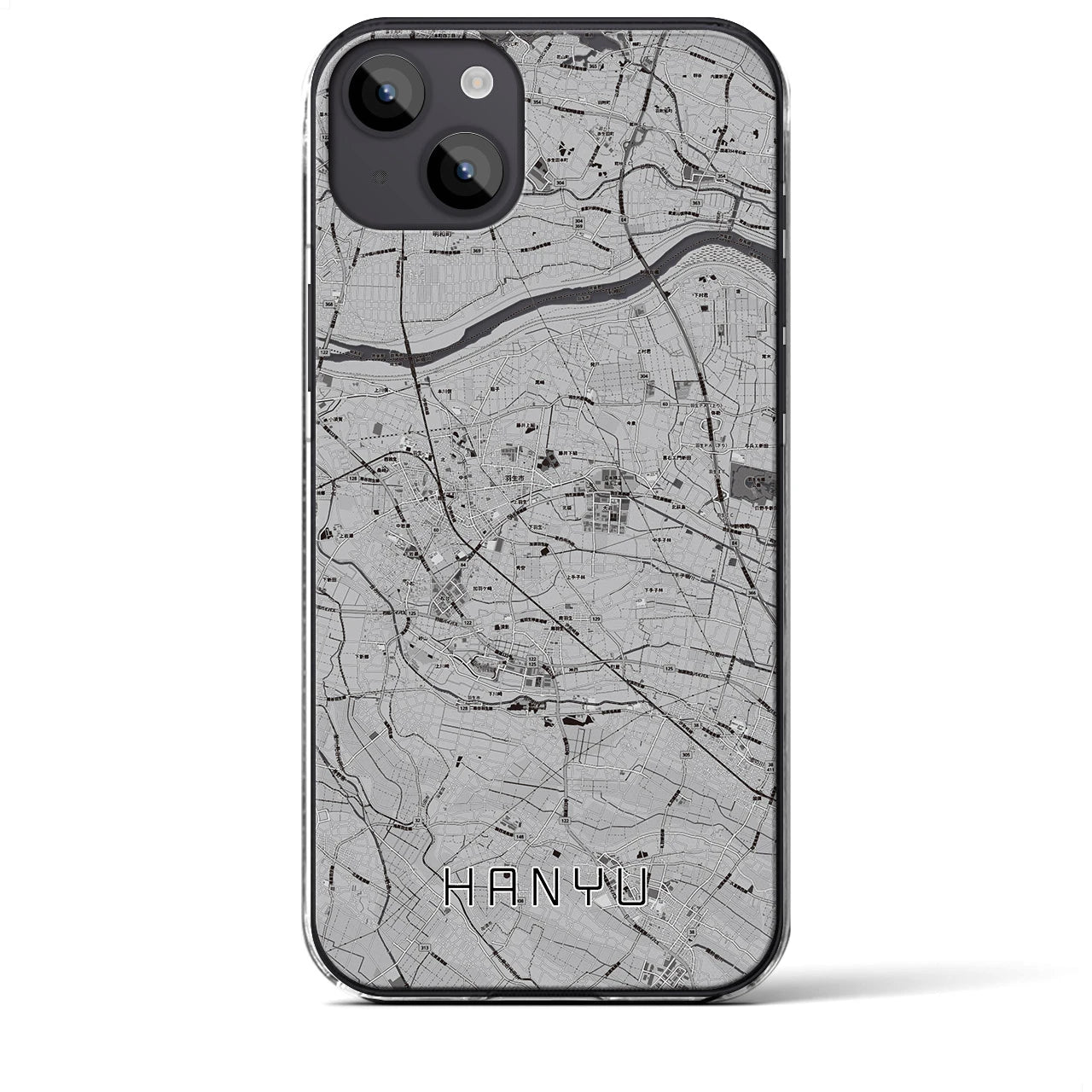 【羽生(埼玉県)】地図柄iPhoneケース(クリアタイプ)