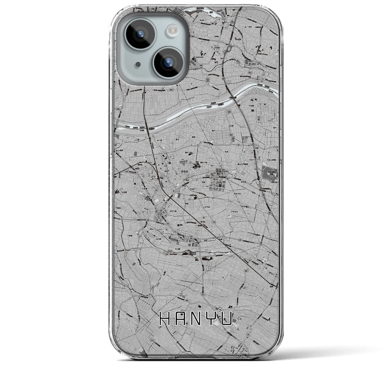 【羽生(埼玉県)】地図柄iPhoneケース(クリアタイプ)