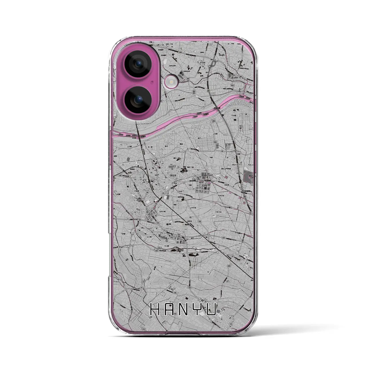 【羽生(埼玉県)】地図柄iPhoneケース(クリアタイプ)