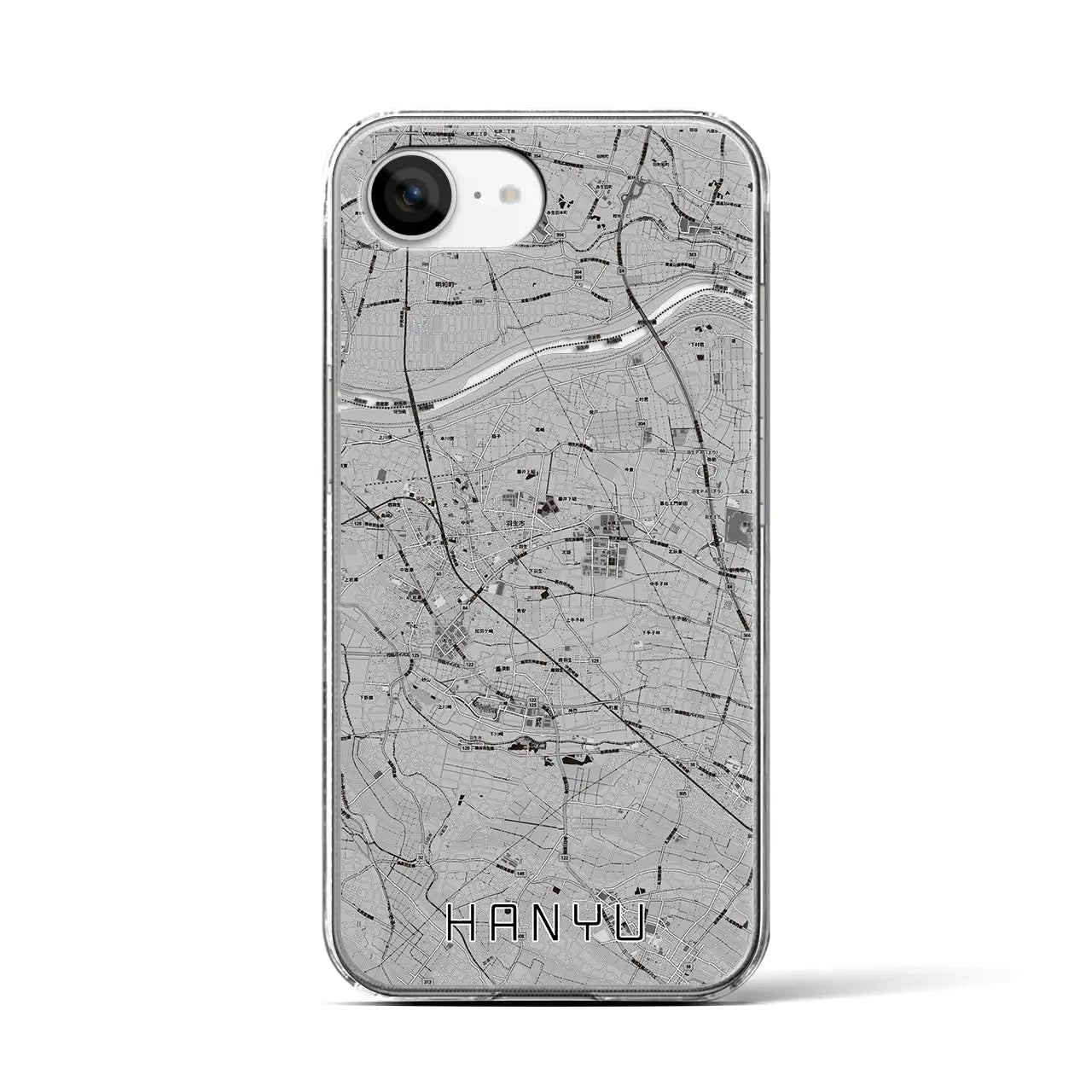 【羽生(埼玉県)】地図柄iPhoneケース(クリアタイプ)