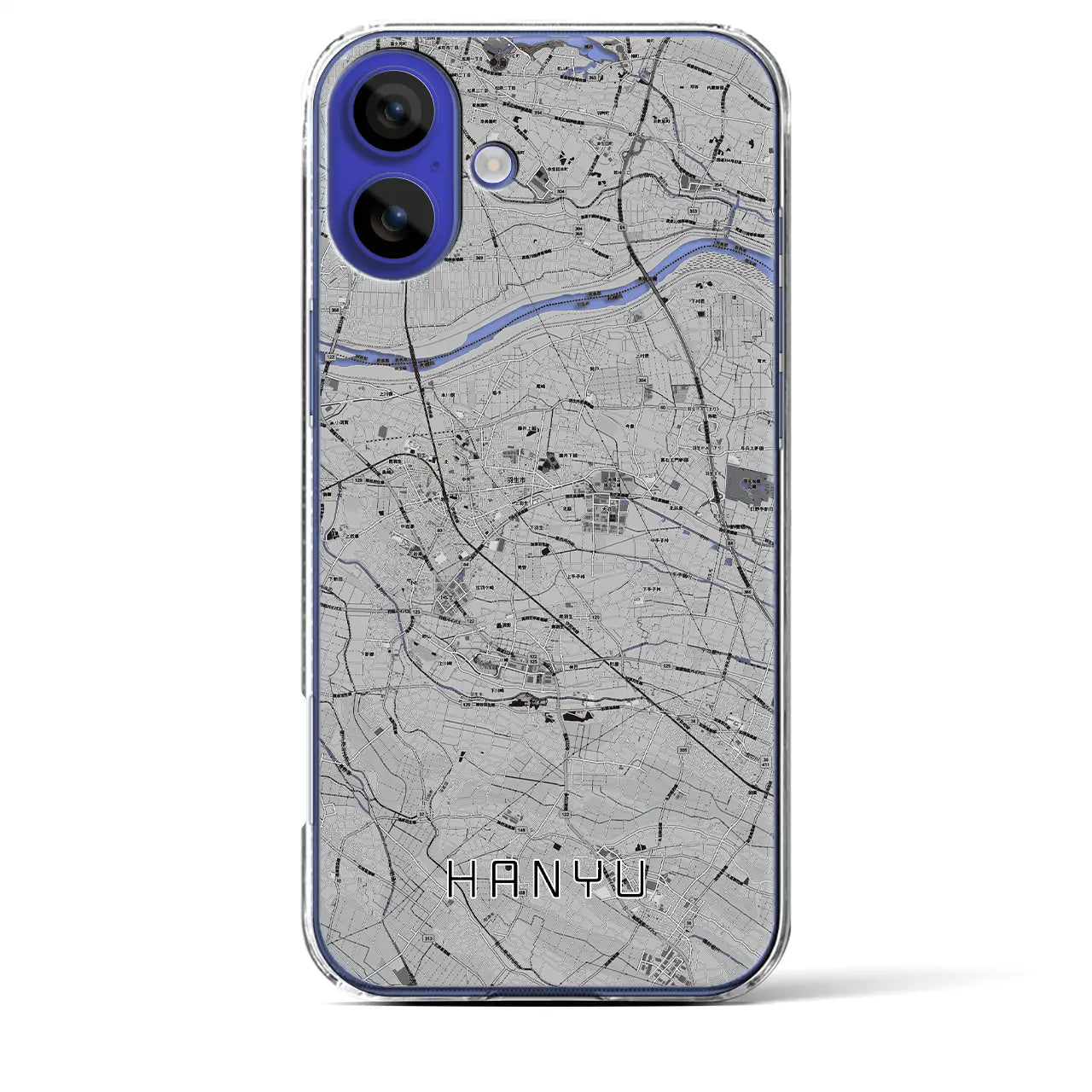 【羽生(埼玉県)】地図柄iPhoneケース(クリアタイプ)