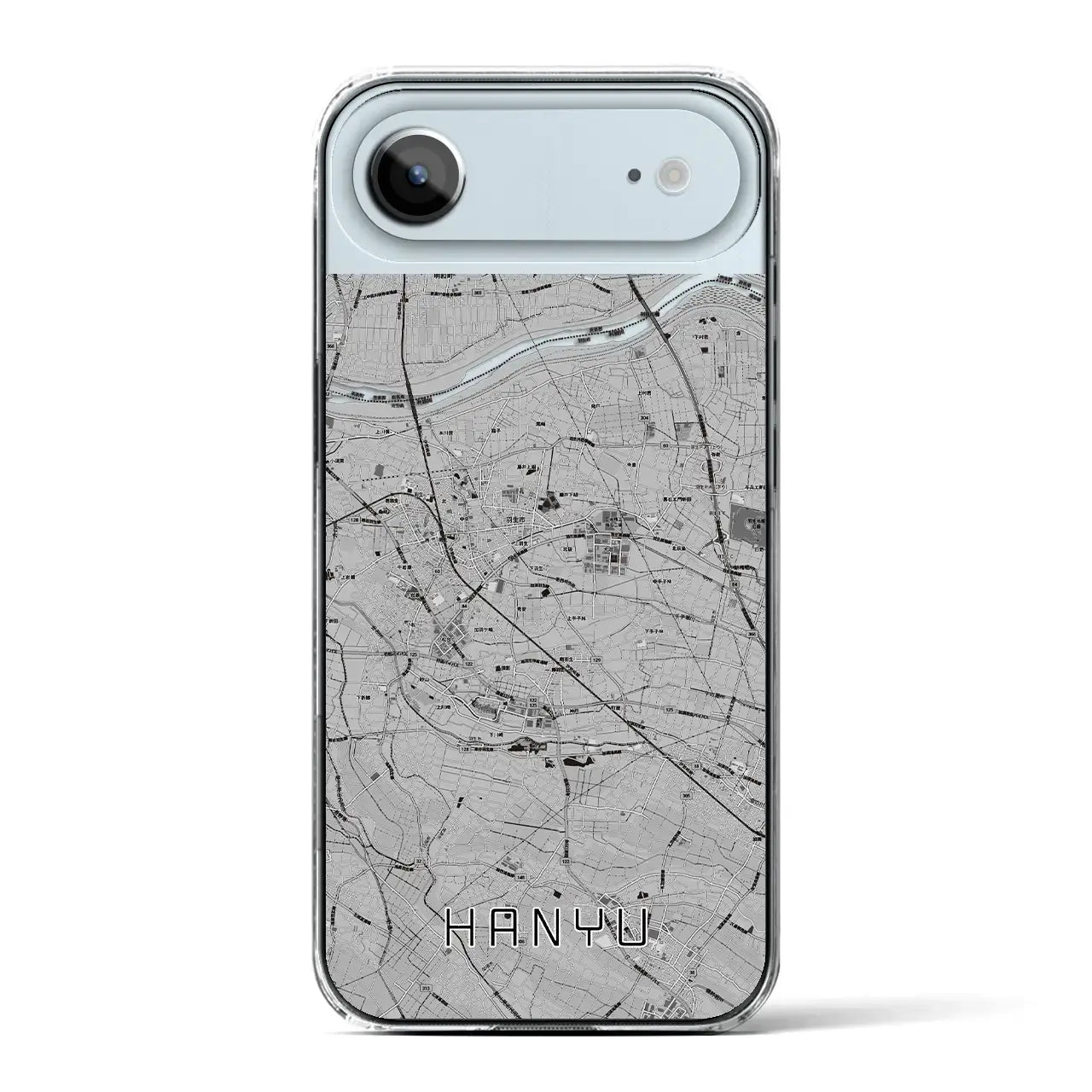 【羽生(埼玉県)】地図柄iPhoneケース(クリアタイプ)