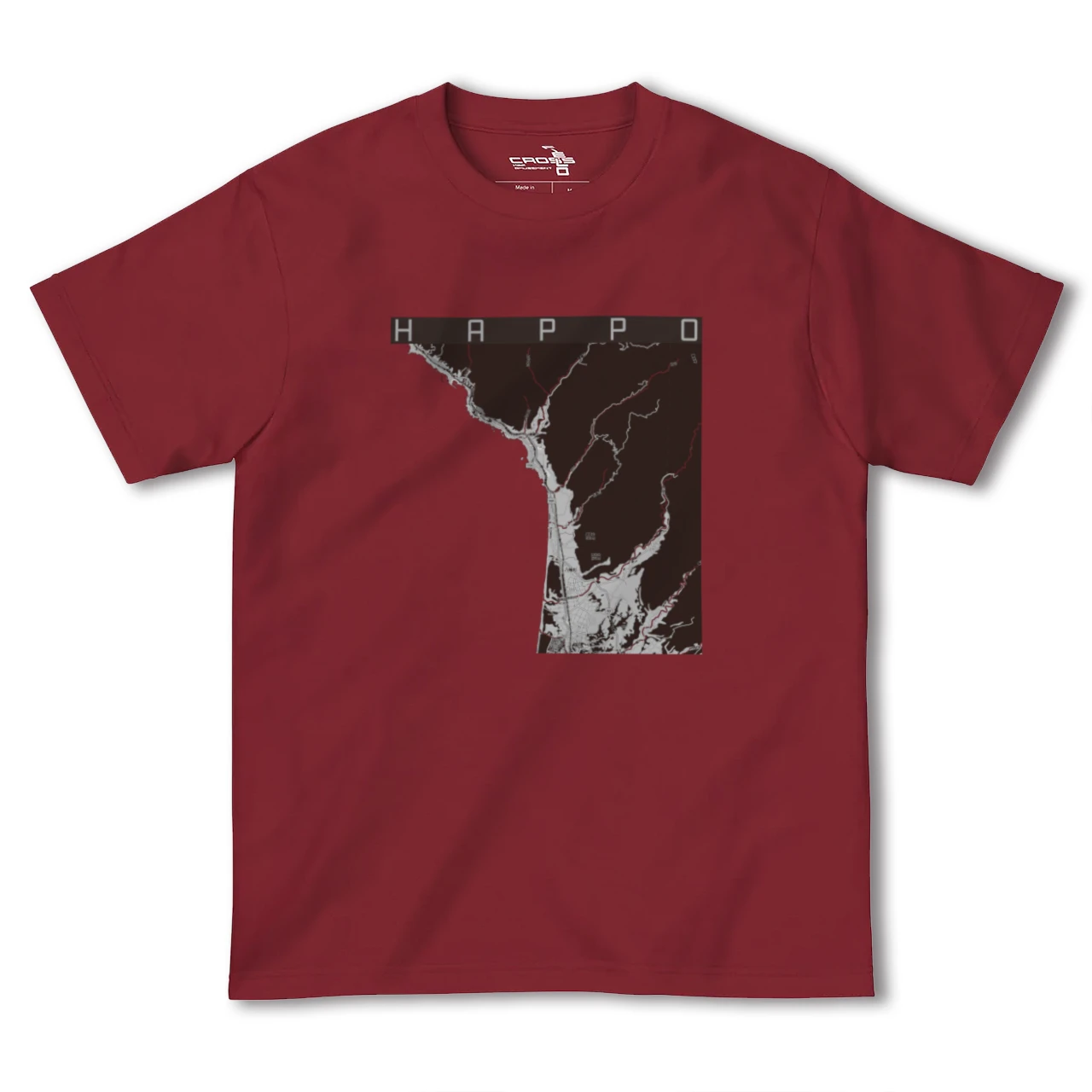 【八峰(秋田県)】地図柄ヘビーウェイトTシャツ