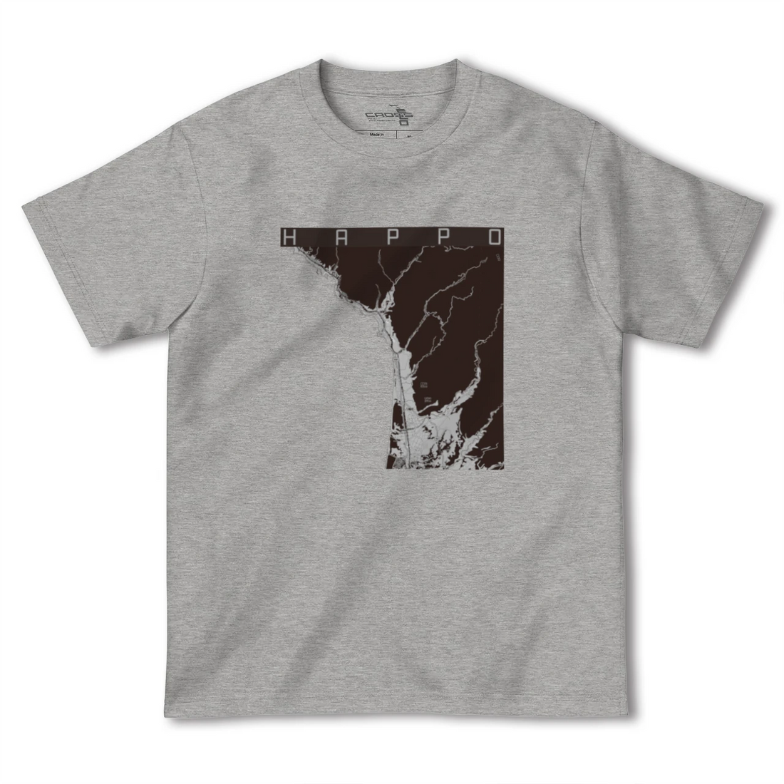 【八峰(秋田県)】地図柄ヘビーウェイトTシャツ
