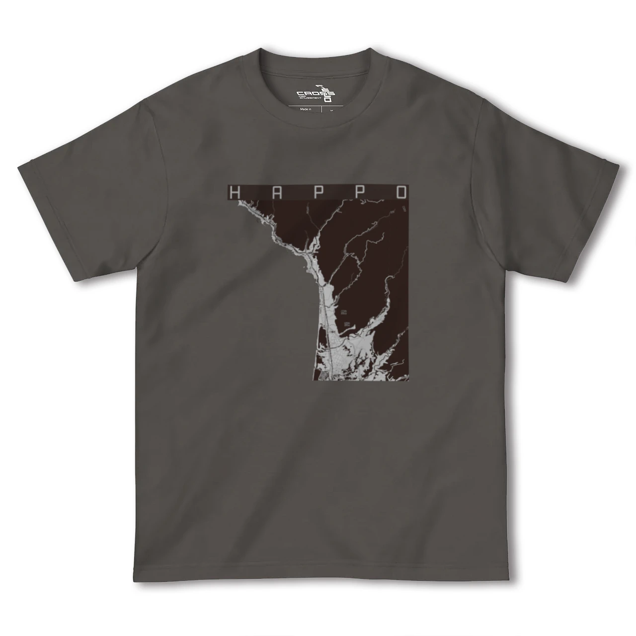 【八峰(秋田県)】地図柄ヘビーウェイトTシャツ